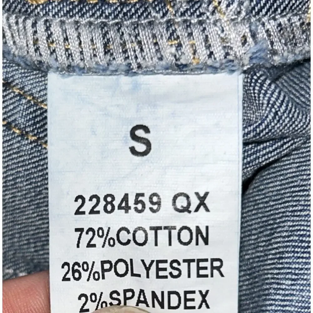 NWT Flamingals Three Button High-Rise Stretch Capri Jeans Women's Small 24X15